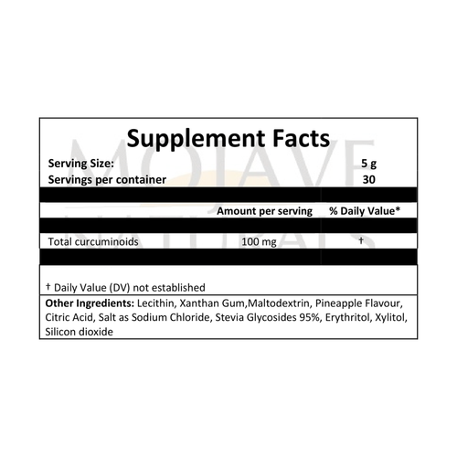 Liposomal Curcumin, 100 mg, 30 Pineapple Flavored Sachets